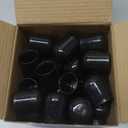 Jetec 36 Pieces 7/8 Inch Folding Chair Leg Caps Heavy-Duty Plastic Chair End Caps Non-marring Furniture Glides Round Hardwood Floor Protectors (Black)