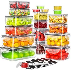 38 PCS Food Storage Containers with Lids Airtight (19 Containers & 19 Lids), Plastic Storage Meal Prep Container-Stackable 100% Leakproof & Microwave Organization and Storage Sets, Lunch Containers