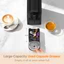 CHULUX Upgrade Baf-Pro Espresso Machine for Nes Original Pods, 20Bar Rapid Extraction Home Espresso Coffee Maker for Espresso & Lungo, Black