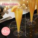 Prestee Set of 200 Plastic Champagne Flutes - Clear Champagne Glasses for Parties, Weddings, Events - 4.5 oz Disposable Drinkware - Elegant Stemware for Toasts Cocktails Mimosas