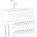 25Pcs Wire Shelf Label Holder, Reusable Plastic Shelf Tags for Pantry Retail Shopping Mall Store Supermarket Wire Shelving UPC Price Display Easy Clip Design Tight Snap Lock Closure 1-1/4" H X 3" W