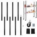 Thyle 4 Pack 36''Wire Shelving Poles, Rack Posts Replacement,Black