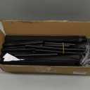 LANTEFUL 3 Tier Shoe Rack for Closet, Shoe Organizer with 5 Hooks, Long Shoe Shelf Storage for Sneaker and Boot Stackable Free Standing Shoe Rack for Entryway, Garage, Small Spaces, Dorm (Black)