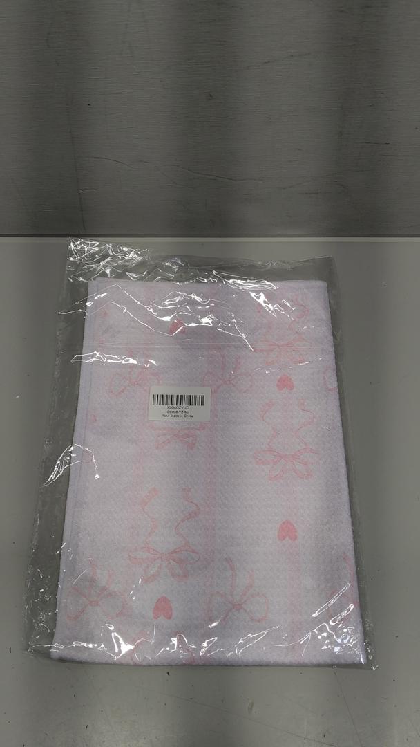 DOFQZ Coquette Pink Bow Heart Kitchen Towels, Preppy Pink Girly Hand Towels for Bathroom, Pink Decorative Tea Towels Dish Towels, Pink Kitchen Decor, Coquette Girly Bathroom Decor, 16x24 Inch