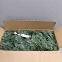 9FT Pre-Lit Artificial Christmas Garland with 50 White Light, Pulg in, Holiday Decorations Garland, Mantle for Indoor Holiday Door Home Decorations Stairs Fireplaces Wall