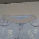 V VOCNI Maternity Denim Shorts Low Rise Denim Shorts (Light Blue, M)