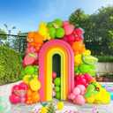 Fruit Balloon Garland Arch Kit Pink Rose Red Yellow Green Orange Balloons with Watermelon strawberry Lemon Orange Foil Balloons for Twotti Fruity Party Decorations Sweet Birthday Party