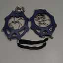 Cimkiz Crampons Ice Cleats Traction Snow Grips for Boots Shoes Women Men Anti Slip 19 Stainless Steel Spikes Safe Protect for Hiking Fishing Walking Climbing Mountaineering (Medium, Navy Blue)