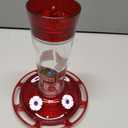 More Birds Bird Health+ Ruby Hummingbird Feeder, Glass Hummingbird Feeders for Outdoors, 4 Feeding Stations, 10 Ounces, Ruby Red