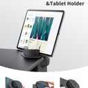 SAIJI Laptop Lap Desk - Fits Up to 17" Laptops, Lightweight Lap Tray Table Stand with Soft Leather Wrist Pad, External Monitor Holder, Lap Desk with Cushion for Home Office Working/Gaming On Couch