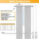 Gwine Sky Blue Sheer Curtains 96 Inches Long 2 Panels, Elegant Window Treatments Voile Curtains for Living Room, Light Filtering Rod Pocket Sheer Drapes, Each 42" Wx96
