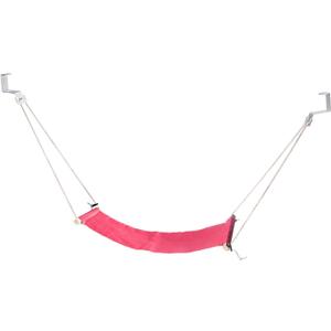 PATIKIL Foot Hammock Under Desk, Adjustable Foot Rest Sling with Hooks Portable Desk Footrest for Airplane Travel Home Office, Pink Style 1