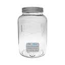 ICE N COLD Large Glass Jar - Clear Wide Mouth Container for Storage, Kitchen, Pantry, and Laundry (1-Gallon | 4-Liter)