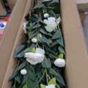 6.6ft Tall Artificial Camellia Tree with White Flower
Faux Green Leaves Camellia Plant,Fake White Blooming Flowers Camellia Tree for Home Office Indoor Outdoor Party Wedding Decor