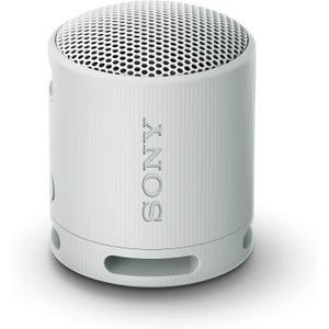 Sony SRS-XB100 Wireless Bluetooth Portable Lightweight Super-Compact Travel Speaker, Durable IP67 Waterproof & Dustproof Shower Speaker, 16 Hr Battery, Versatile Strap, Hands-free Calling, Light Gray