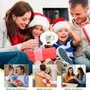 Christmas Mugs Whimsical Animal Ceramic fun Coffee Mug  14oz Childlike Hand-Drawn Cat, Dog & Bear Design  Cute gothic Coffee Cup Gift for Women, Girls, Kids (white)