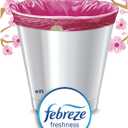 Glad Small Trash Bags 4 Gallon, Febreze Cherry Blossom Garbage Bags, Odor Resistant with Drawstring, 34 Count, Small