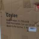 COVLON Drink Table, Carved Table Top Martini Table, Small Side Table, Weighted Base Pedestal Table for Living Room, Bedroom, Small Space, Modern, Black