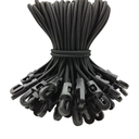 Small Bungee Cords with Hooks 6 Inch, 50 Pcs Short Bungee Cords with Hooks, Adjustable Heavy Duty Tarp Straps Outdoor for Tarp, Canopy, Camping, Tent Poles (Black)