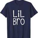 Lil Bro Little Brother Boys Matching Siblings Family T-Shirt, Size: L