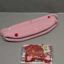 InfiBay Valentines Day Basket, Valentines Gift Baskets Empty, Woven Rope Pink Baskets with Handle, Ribbon, Row Decor, Personalized Monogrammed Woven Basket, Valentine Storage Baskets for Him Her