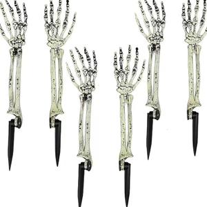 Outdoor Halloween Simulation Hand Bone Decoration, Set of 6 Pieces