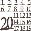 FYSUIMU 20Pcs Wedding Table Numbers 1-20 Rustic Wooden Table Numbers with Stands Wood Place Card Number Sign Display Markers for Wedding Reception Centerpiece Event Catering Party Supplies