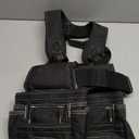 Tool Belt, Professional Tool Belts for Men, Magnetic Tool Pouch With Suspenders, Heavy Duty Detachable Adjustable Utility Belt Work Bags for Electrician, Carpenter (Black, 32''-66'')