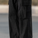 Nnhblu Black Fleece Lined Cargo Pants Men Drawstring Big and Tall Sweatpants for Men Men Pants with Pockets Fashion Gifts for Him, Black,XXL