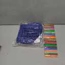 Shinymoon 24 Pcs Felt Christmas Stockings Bulk and 24 Pcs 12 Colors Glitter Pens for DIY 19 Inch Party Favors DIY Stockings Christmas Hanging Ornaments White Cuff with Gold Trim(Blue, 19 Inch)