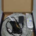 Outdoor LED Strip Lights, 100FT Waterproof IP67 Led Lights for Bedroom RGB, 24Key 2.4G Remote with App Control, Music Sync Color Changing Rope Lights for Room Decoration