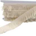 Beige Color 6 Yards Cotton Fringe Tassel Trim for DIY Decoration (1-1/2 Inch)