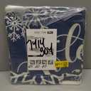 KISVODS Christmas Pillow Covers 18x18 Blue Christmas Decorations Snowflake Throw Pillow Covers Let it Snow Xmas Tree Winter Holiday Decor Cushion Case for Sofa Couch Set of 4