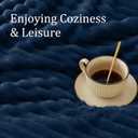 BEDELITE King Size Blanket for Bed, 300GSM Soft & Warm Fleece Blanket, Decorative and Giftable Striped Navy Blankets for Women, Men, 108"x90"