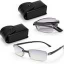 2 Pcs Auto Focus Glasses Presbyopia Glasses Intelligent Zoom Reading Glasses Anti-Blue Light Eye Protection Optics Glasses For Women & Men