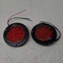 LIGBT 4 Inch Red Led Round Trailer Tail Lights 4" led trailer stop brake turn tail lights 16 LED Waterproof led trailer lights for Boat Truck RV