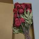 Floroom 5pcs Dark Red Faux Silk Mums Artificial Flowers, Bulk Fake Small Mini Chrysanthemums with Stems for DIY Wedding Centerpieces Floral Arrangements Vase Fillers Home Decorations
