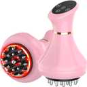 Lymphatic Drainage Massager, Handheld Massage tools for lymphedema & lipedema, Anti-Cellulite Massager For Body Cellulite and Thigh & Belly Stretch Marks Reduction, Sciatica Nerve pain relief Devices (Pink)