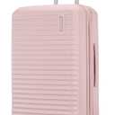 American Tourister Stratum 3.0 Medium 24-Inch Spinner, Airline Approved, Durable Hardside Luggage, Expands 1.5", RightHeight Adjustable Handle, Pink Blush