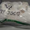 VIPOSCO Large Laundry Hamper, Tall Woven Rope Storage Basket for Blanket, Toys, Dirty Clothes in Living Room, Bathroom, Bedroom - 100L White & Brown