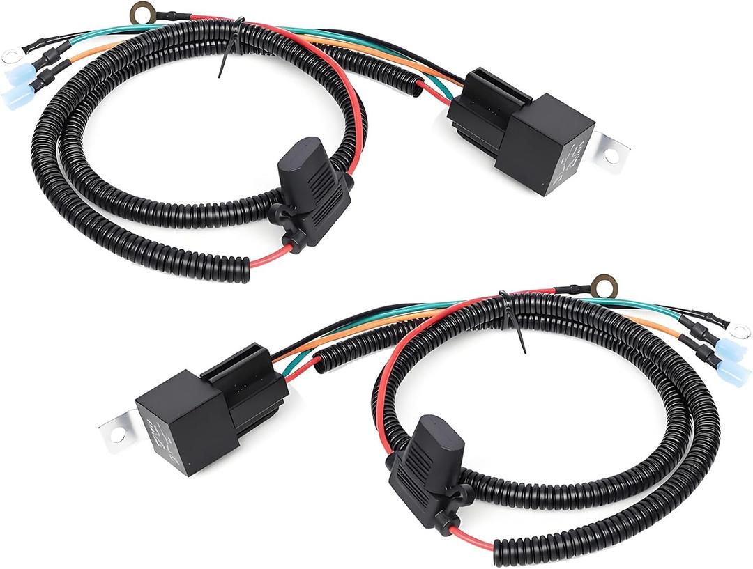 Headlights Wire for High/Low Beam for 1988-1998 GM Full Size Trucks & SUVs | Headlight Relay Kit, Enhanced Brightness & Wider Spread, 2Pcs