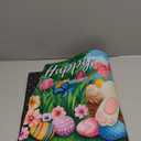 Happy Easter Decorative Door Mat Bunny Eggs Welcome Doormat for Indoor Outdoor, Spring Floor Mat Entry Rug Non-Slip Washable for Porch Front Door Entrance 17x29 Inch