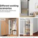 MAGINELS 4-Tier Slim Shoe Rack Organizer and Tall Storage for Closet,Hidden Thin Shoes Cabinet for Small Spaces,Narrow Shelves for Wall Behind Door,Entryway,White