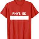 Gym PE Class Uniform School Physical Education Middle T-Shirt Large