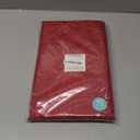 Elrene Home Fashions Poinsettia Elegance Jacquard Christmas/Holiday Wrinkle Resistant Dining Tablecloth, 90"X90" Round, Red