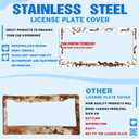 Horse License Plate Frame Animal Stainless Steel License Plate Holder | Fits US Standard 6 X 12In With Screws Rust Resistant For Car Front Rear Accessories Easy Installation For Cars SUV Truck