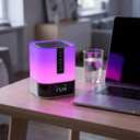 Hetyre Night Light Bluetooth Speaker, 5 in 1 Touch Control Bedside Lamp Dimmable Multi-Color Changing, Bedroom Alarm Clock, Best Birthday Gift Ideas for 10 11 12 13 14 Year Old Teenage Girls/Boys