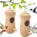 2PCS Hummingbird House 2022 New for Outside Wooden Hanging Hummingbird Houses Garden Decor Pet Cottage