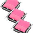 Mr. Pen- Pop Up Note Dispenser, 3" x 3", 3 Pack, Black Base, Clear Top, Sticky Note Dispenser, Sticky Note Holder for Desk