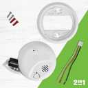 First Alert SMICO100-AC Interconnect Hardwire Combination Smoke & Carbon Monoxide Alarm with Battery Backup - 3 Pack